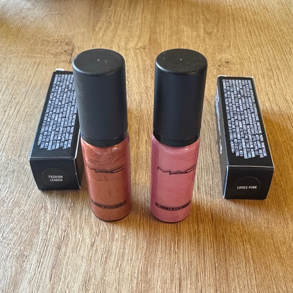 MAC Cosmetics Glimmershimmer Lip Gloss Duo - Fashion Leader & Loves Pink- NEW